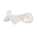 Acavallo Pad SP WFS Suede Rear Sheepskin Hexagonal Gel Flat #colour_white-white