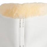 Acavallo Pad MF-S JCCS-S CW-CS Suede Cut-Out Sheepskin Flat #colour_white_natural