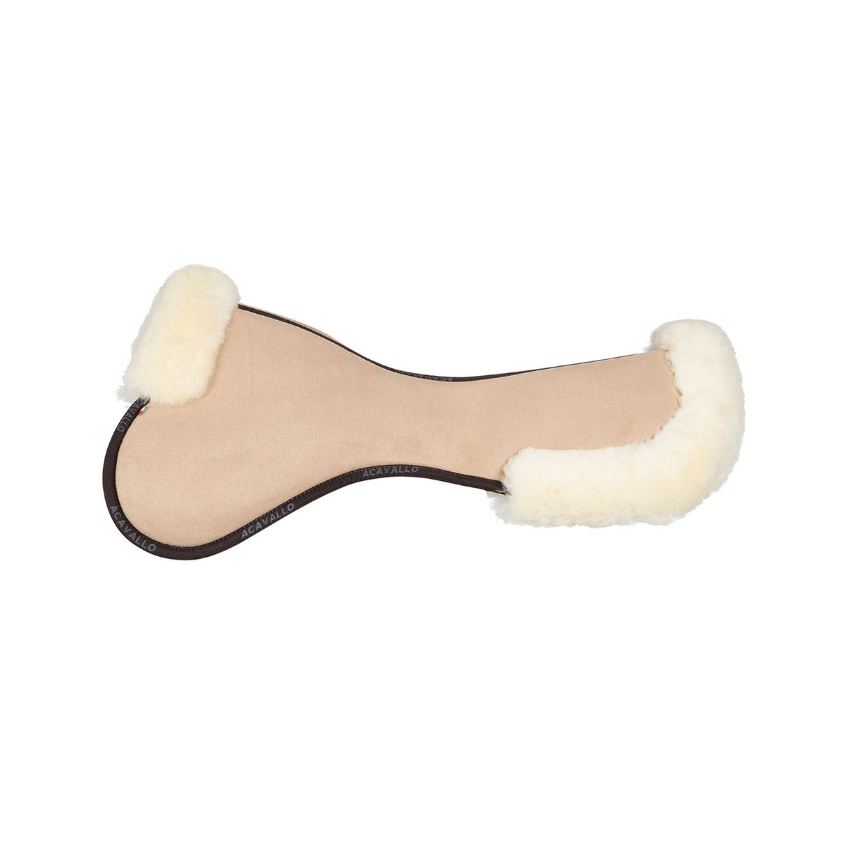 Acavallo Pad MF-S JCCS-S CW-CS Suede Cut-Out Sheepskin Flat #colour_beige_white