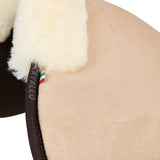 Acavallo Pad MF-S JCCS-S CW-CS Suede Cut-Out Sheepskin Flat #colour_beige_white
