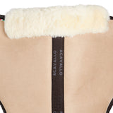 Acavallo Pad MF-S JCCS-S CW-CS Suede Cut-Out Sheepskin Flat #colour_beige_white