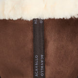 Acavallo Pad MF-S JCCS-S CW-CS Suede Cut-Out Sheepskin Flat #colour_brown-natural
