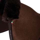 Acavallo Pad MF-S JCCS-S CW-CS Suede Cut-Out Sheepskin Flat #colour_brown-brown