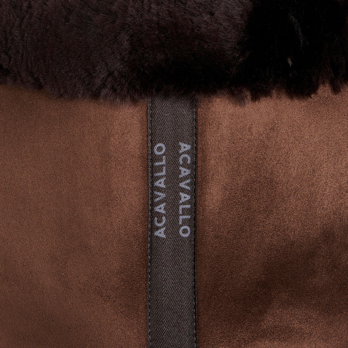 Acavallo Pad MF-S JCCS-S CW-CS Suede Cut-Out Sheepskin Flat #colour_brown-brown
