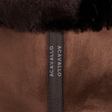Acavallo Pad MF-S JCCS-S CW-CS Suede Cut-Out Sheepskin Flat #colour_brown-brown