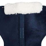 Acavallo Pad MF-S JCCS-S CW-CS Suede Cut-Out Sheepskin Flat #colour_blue-white