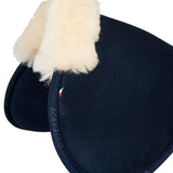 Acavallo Pad MF-S JCCS-S CW-CS Suede Cut-Out Sheepskin Flat #colour_blue-natural