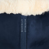 Acavallo Pad MF-S JCCS-S CW-CS Suede Cut-Out Sheepskin Flat #colour_blue-natural