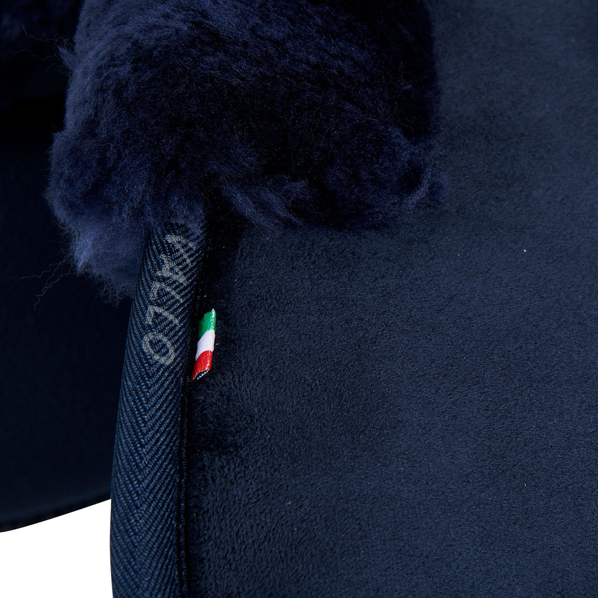 Acavallo Pad MF-S JCCS-S CW-CS Suede Cut-Out Sheepskin Flat #colour_blue-blue