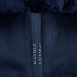 Acavallo Pad MF-S JCCS-S CW-CS Suede Cut-Out Sheepskin Flat #colour_blue-blue