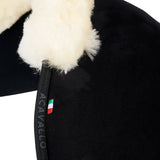 Acavallo Pad MF-S JCCS-S CW-CS Suede Cut-Out Sheepskin Flat #colour_black-natural