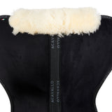 Acavallo Pad MF-S JCCS-S CW-CS Suede Cut-Out Sheepskin Flat #colour_black-natural