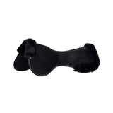 Acavallo Pad MF-S JCCS-S CW-CS Suede Cut-Out Sheepskin Flat #colour_black-black