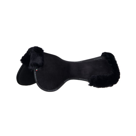 Acavallo Pad MF-S JCCS-S CW-CS Suede Cut-Out Sheepskin Flat #colour_black-black