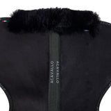 Acavallo Pad MF-S JCCS-S CW-CS Suede Cut-Out Sheepskin Flat #colour_black-black