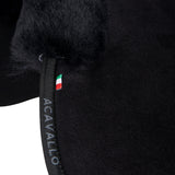 Acavallo Pad MF-S JCCS-S CW-CS Suede Cut-Out Sheepskin Flat #colour_black-black