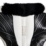 Acavallo Pad Mf-S Jccs-S Cw-Cs Suede Cut-Out Sheepskin Gel Grip Flat
#colour_white-black