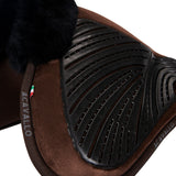 Acavallo Pad Mf-S Jccs-S Cw-Cs Suede Cut-Out Sheepskin Gel Grip Flat
#colour_brown-black