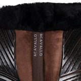 Acavallo Pad Mf-S Jccs-S Cw-Cs Suede Cut-Out Sheepskin Gel Grip Flat
#colour_brown-black