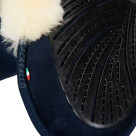 Acavallo Pad Mf-S Jccs-S Cw-Cs Suede Cut-Out Sheepskin Gel Grip Flat
#colour_blue-natural