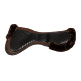 Acavallo Pad Mf-S Jccs-S Cw-Cs Suede Cut-Out Faux Sheepskin Gel Grip Flat #colour_brown-brown