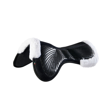 Acavallo Pad Mf-S Jccs-S Cw-Cs Suede Cut-Out Faux Sheepskin Gel Grip Flat #colour_black-white