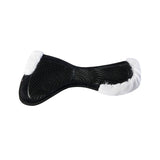 Acavallo Pad Mf-S Jccs-S Cw-Cs Suede Cut-Out Faux Sheepskin Gel Grip Flat #colour_black-white