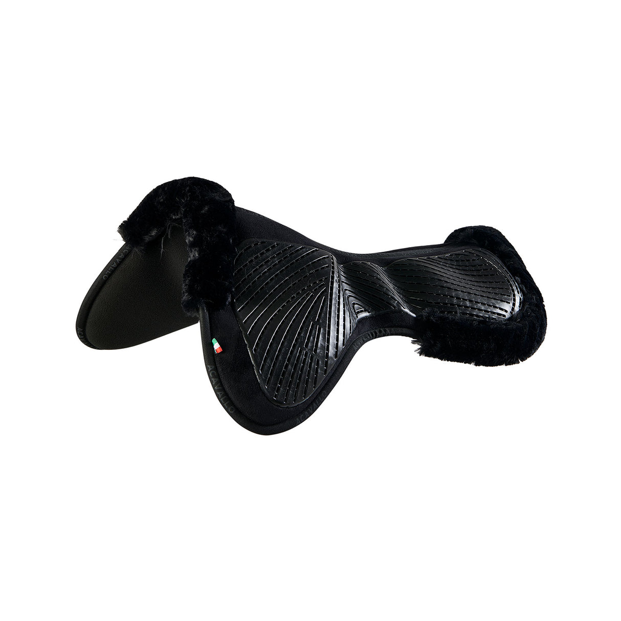 Acavallo Pad Mf-S Jccs-S Cw-Cs Suede Cut-Out Faux Sheepskin Gel Grip Flat #colour_black