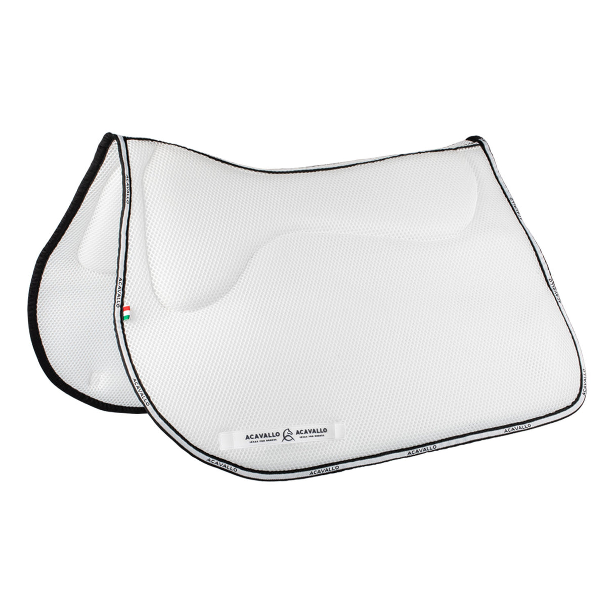 Acavallo Saddle Pad JS CW-3Ds Memory Foam 3D Spacer #colour_white