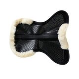 Acavallo Pad SP JCCS CW-CS Suede Cut-Out Sheepskin Twin Sided Gel Flat #colour_black-natural
