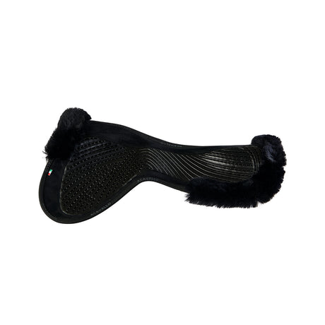 Acavallo Pad SP JCCS CW-CS Suede Cut-Out Sheepskin Twin Sided Gel Flat #colour_black-black