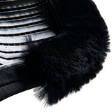 Acavallo Pad SP JCCS CW-CS Suede Cut-Out Sheepskin Twin Sided Gel Flat #colour_black-black