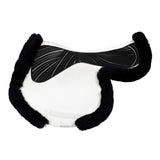 Acavallo Saddle Pad JS-S CW-CS Cut-Out Numnah Twin Sided Gel Grip #colour_white-black