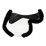 Acavallo Saddle Pad JS-S CW-CS Cut-Out Numnah Twin Sided Gel Grip #colour_white-black