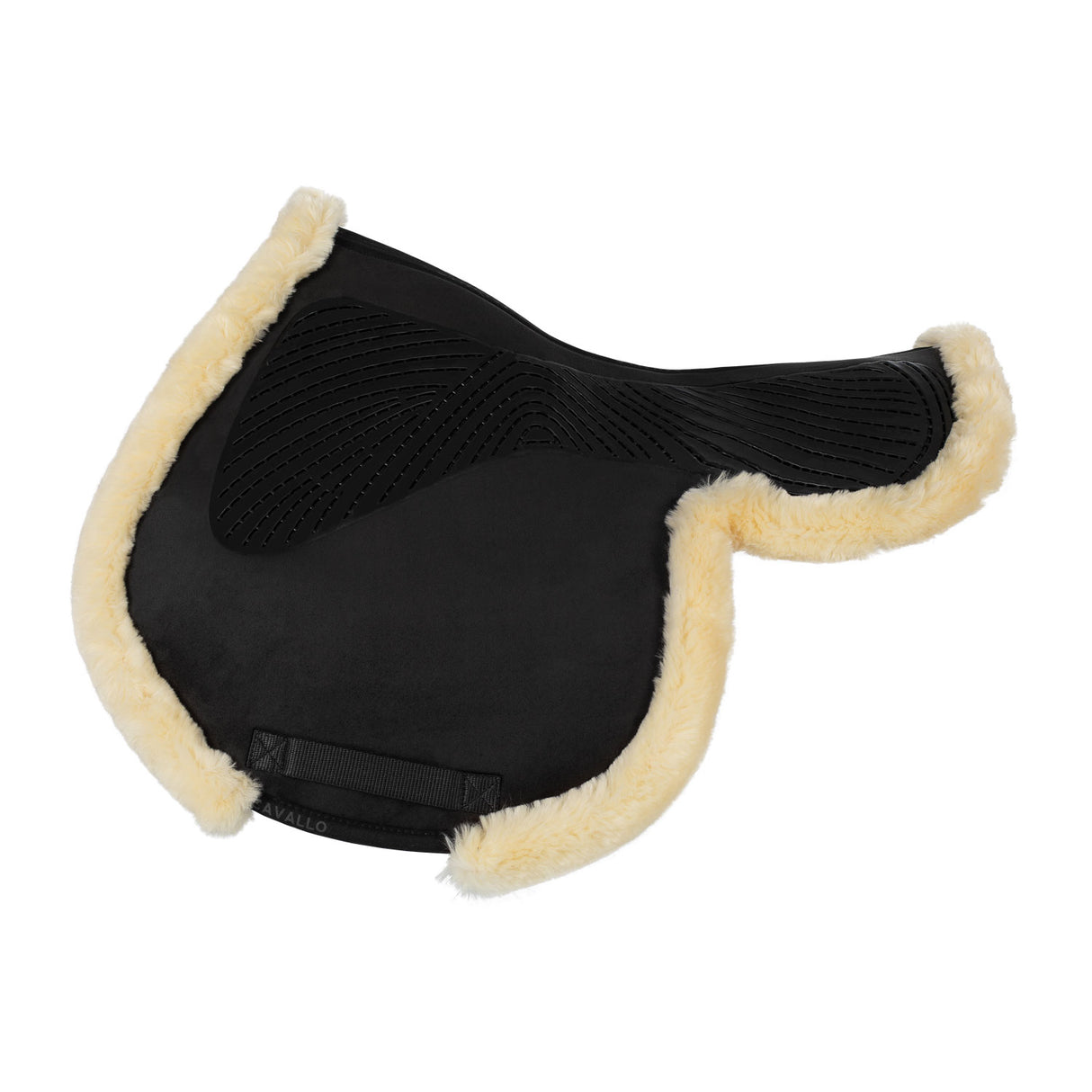 Acavallo Saddle Pad JS-S CW-CS Cut-Out Numnah Twin Sided Gel Grip #colour_black-natural