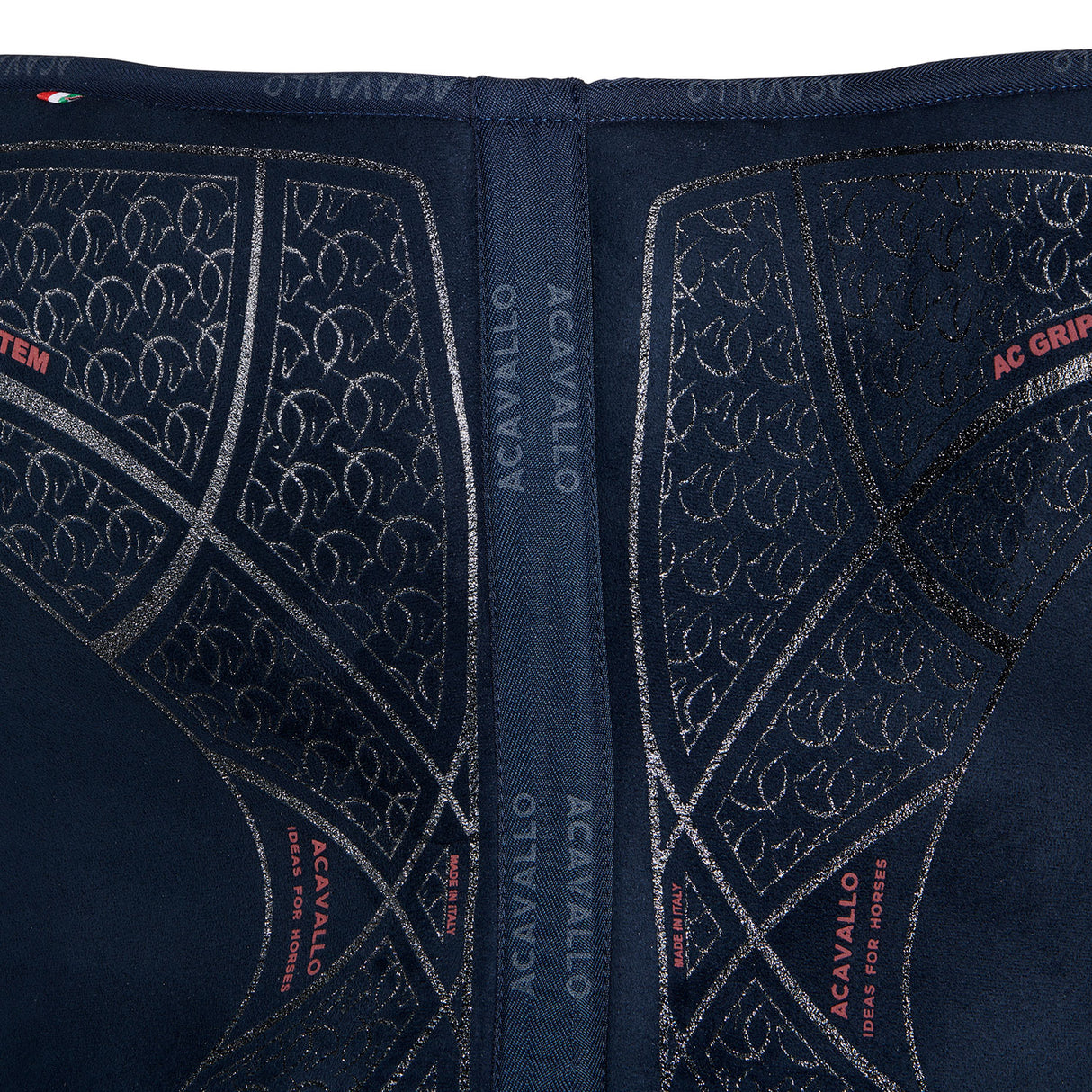 Acavallo Pad MF HPS CW-CS Suede AC Grip Flat #colour_blue-silver