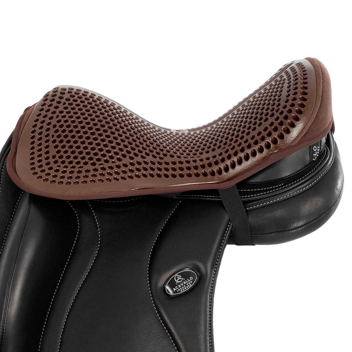 Acavallo Standard Seat Saver Dressage Classic Gel-Out Dri-Lex 20mm #colour_brown