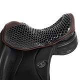 Acavallo Ortho-Coccyx Seat Saver Dressage Hexagonal Gel-Out Dri-Lex 20mm #colour_brown