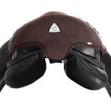 Acavallo Ortho-Coccyx Seat Saver Dressage Hexagonal Gel-Out Dri-Lex 20mm #colour_brown