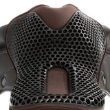 Acavallo Ortho-Coccyx Seat Saver Dressage Hexagonal Gel-Out Dri-Lex 20mm #colour_brown