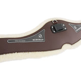 Acavallo Jumping Girth Classic Gel Pvc Detachable Faux Sheepskin #colour_brown