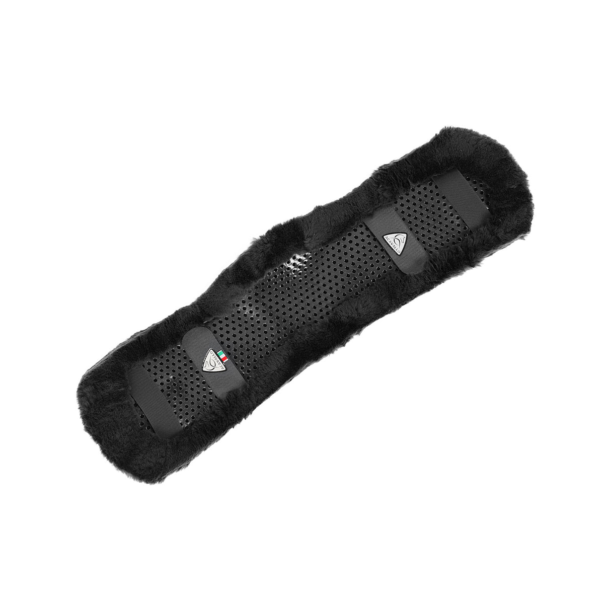 Acavallo Shaped Girth Sleeve Classic Gel Sheepskin #colour_black