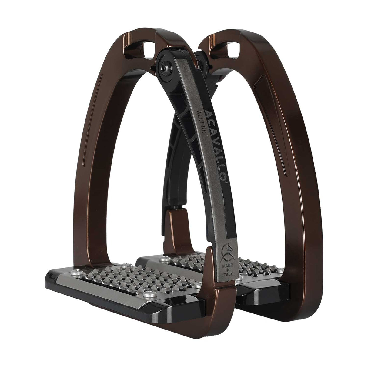 Acavallo Arena Alupro Stirrups #colour_brown