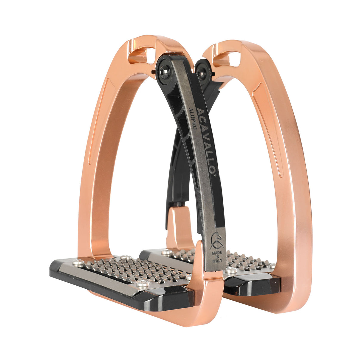 Acavallo Arena Alupro Stirrups #colour_rose-gold