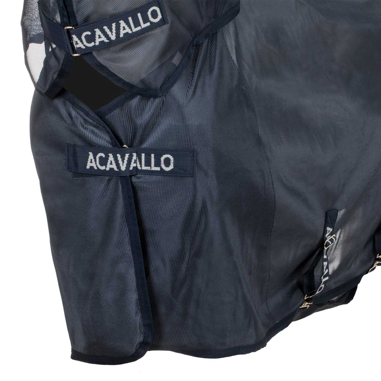 Acavallo Fly Rug In Breathable Fabric With Mask And Neck Cover #colour_blue
