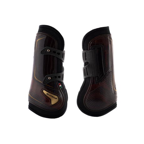 Acavallo Opera Tendon Boots Elastic And Button Fastening #colour_brown
