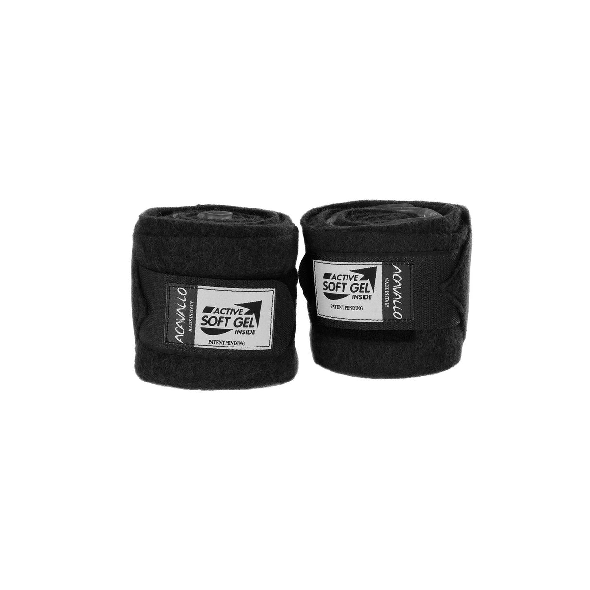 Acavallo Virgin Wool Bandages Classic Gel #colour_black