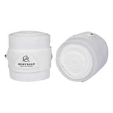 Acavallo Elasticated Exercise Bandages Fleece #colour_white