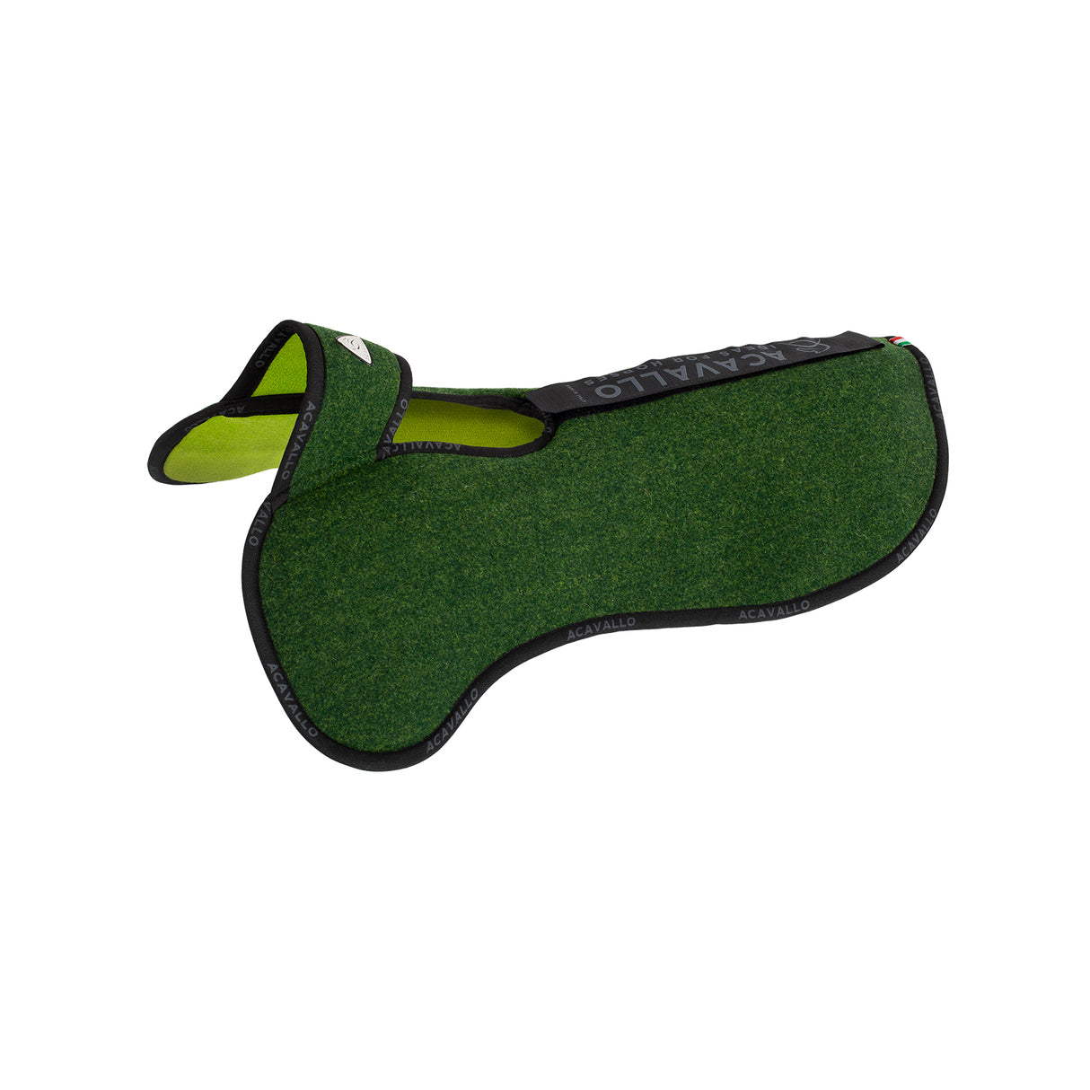 Acavallo Pad Piuma WFS Pocket Double Felt Front Riser #colour_green