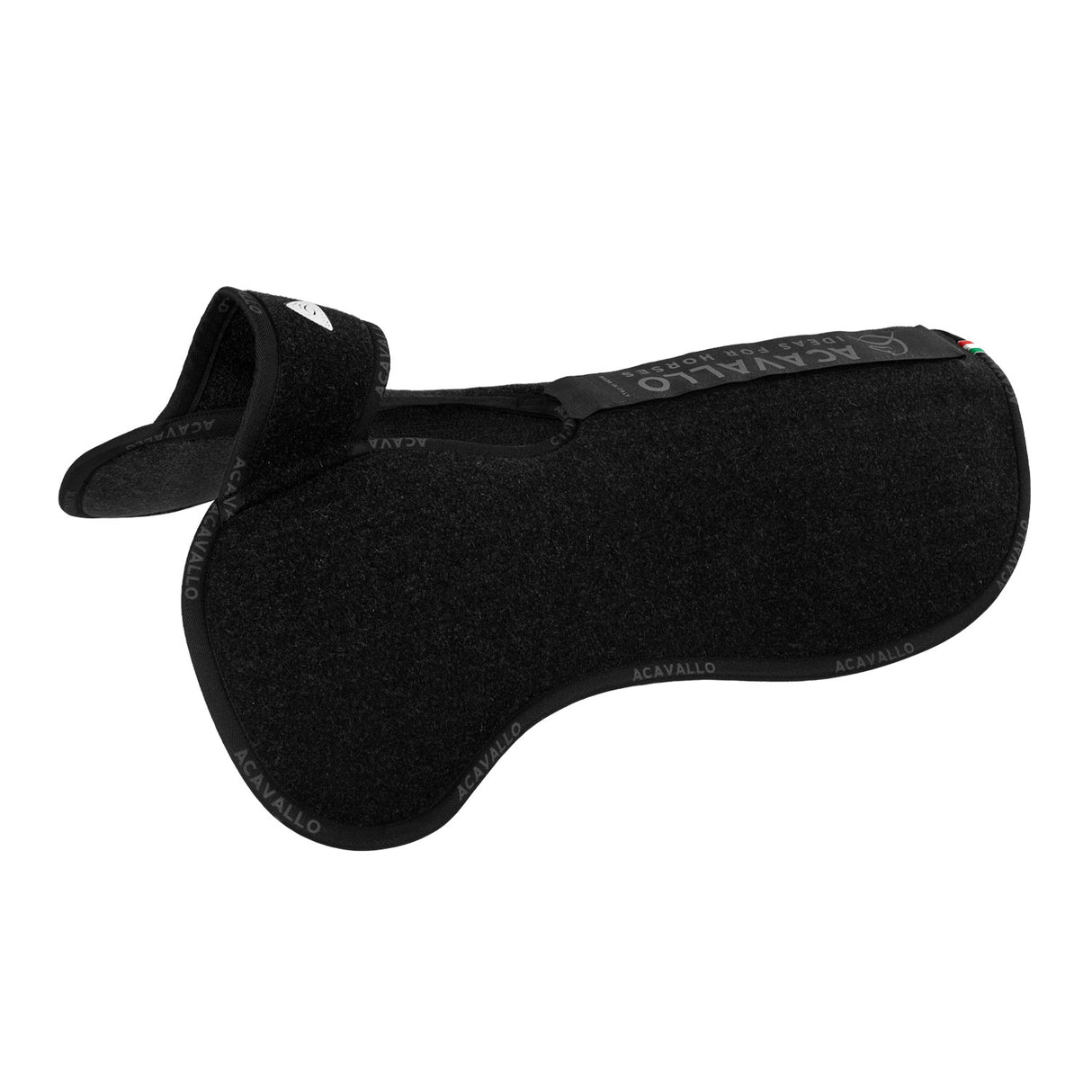 Acavallo Pad Piuma WFS Pocket Double Felt Rear Riser #colour_black
